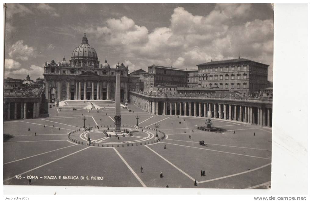 BR41349 Roma Piazza E Basilica Di S Pietro    2 Scans - Places & Squares