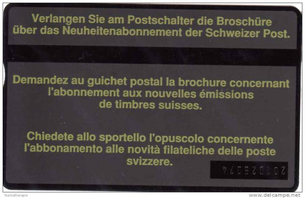 Swiss Telecom : Taxcard CHF10 : Timbre-Poste Chats - Timbres & Monnaies