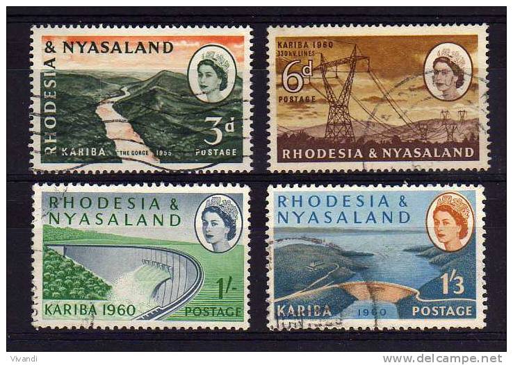 Rhodesia &amp; Nyasaland - 1960 - Opening Of Kariba Hydro-Electric Sceme (Part Set) - Used - Rhodésie & Nyasaland (1954-1963)