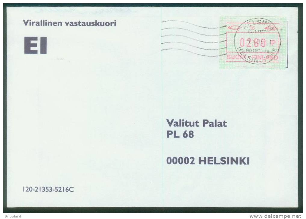Finnland  1994  Automatenmarke Mit Automatennummer  (1 Brief  Kpl. )  Mi: 23 (1,50 EUR) - Vignette [ATM]