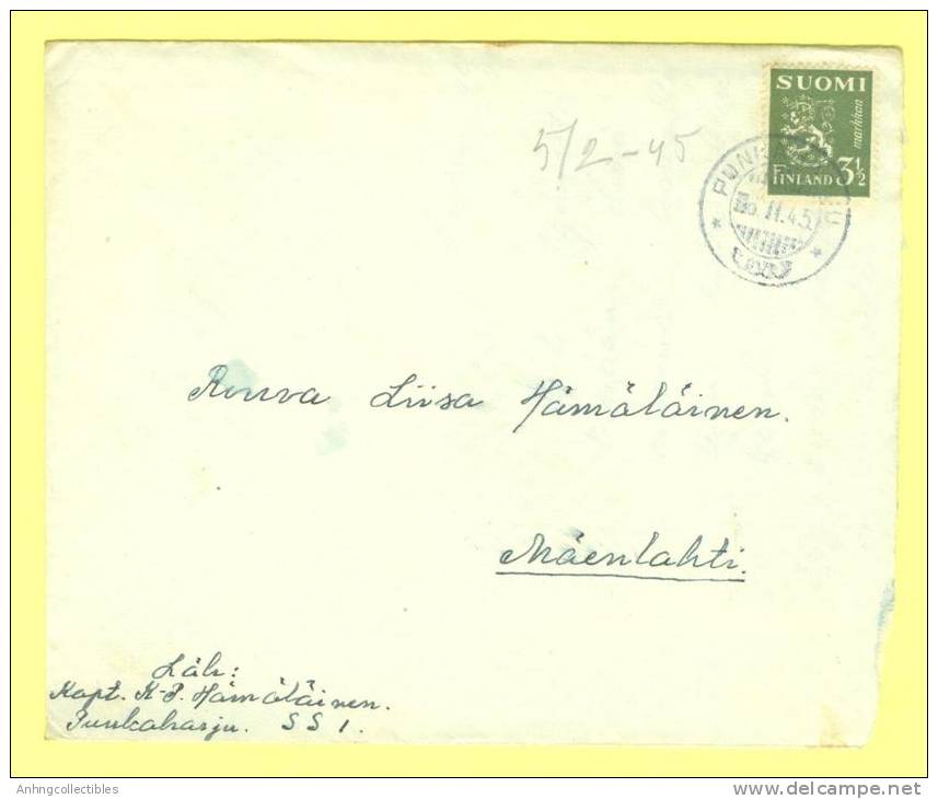 Finland: Old Cover - 1945 Postmark - Briefe U. Dokumente