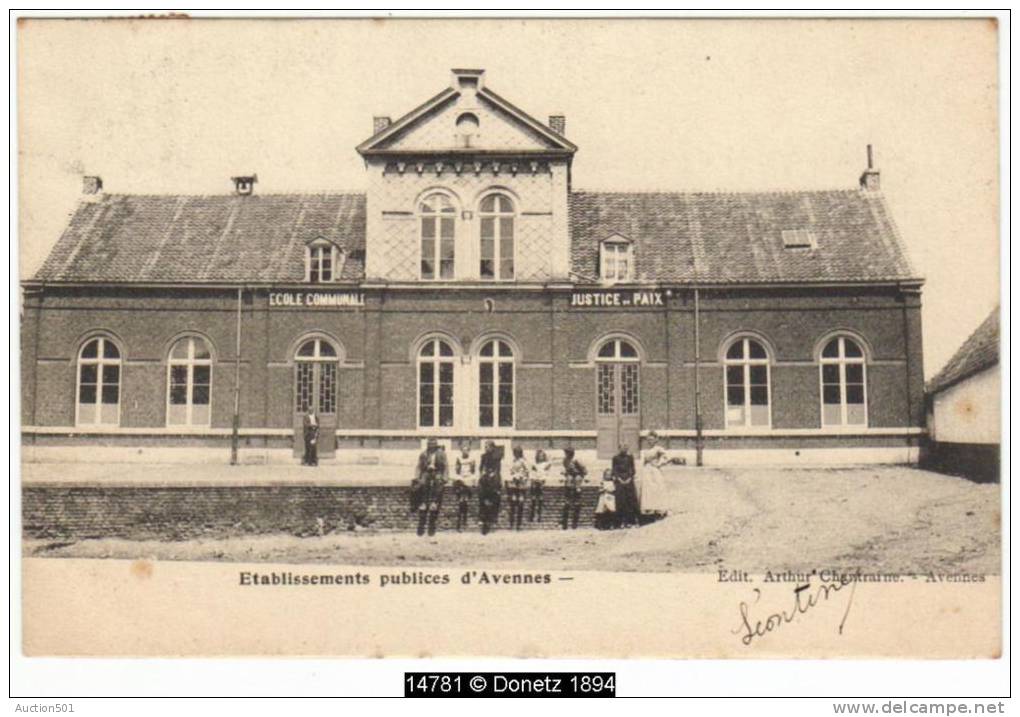 14781g ECOLE COMMUNALE - JUSTICE DE PAIX - Etablissements Publics - Avennes - 1903 - Braives