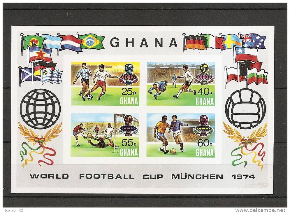 Coupe Du Monde -1974 ( BF 55 Non Dentelé Xxx-MNH- Du Ghana à Voir) - 1974 – Germania Ovest