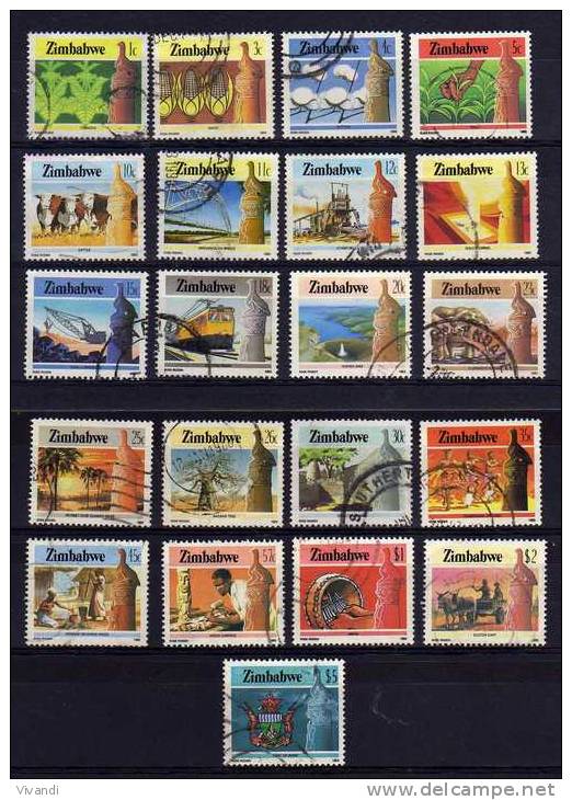 Zimbabwe - 1985 - National Infrustructure (Part Set, Perf 14&frac12;) - Used - Zimbabwe (1980-...)