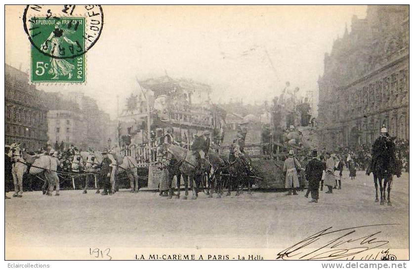 Paris 75  Fêtes De La Mi-Carême 1913    La Hella - Lots, Séries, Collections