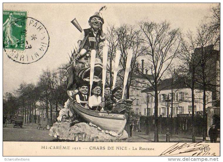 Paris 75  Fêtes De La Mi-Carême 1912    Char De Nice  La Rascasse - Lotti, Serie, Collezioni