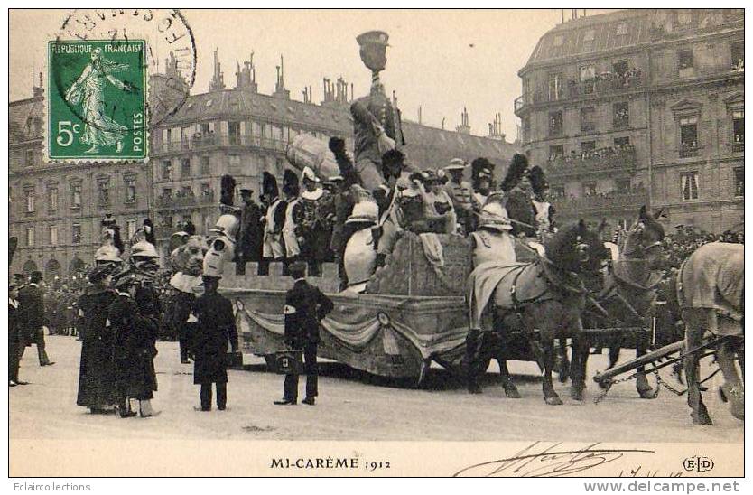 Paris 75  Fêtes De La Mi-Carême 1912    Un  Char - Lotti, Serie, Collezioni