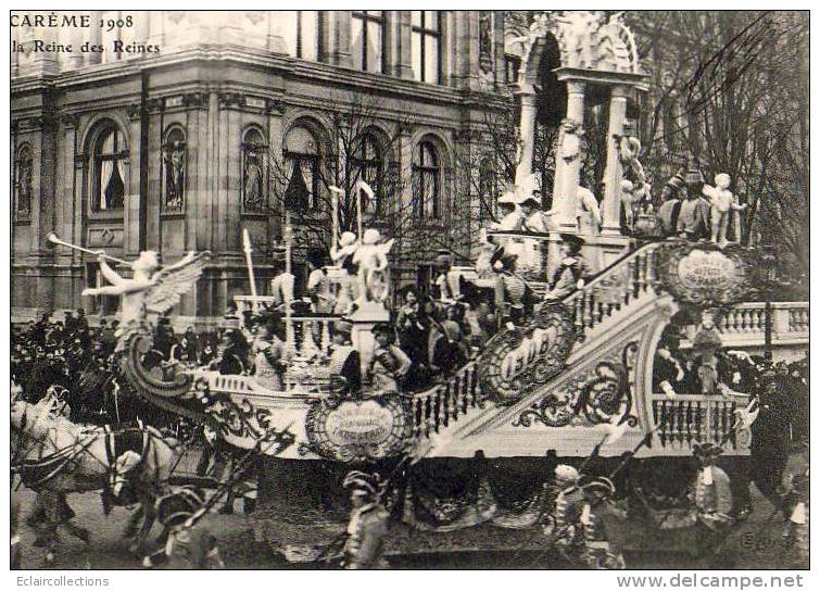 Paris 75  Fêtes De La Mi-Carême 1908    Le Char De La Reine De Reines - Lots, Séries, Collections