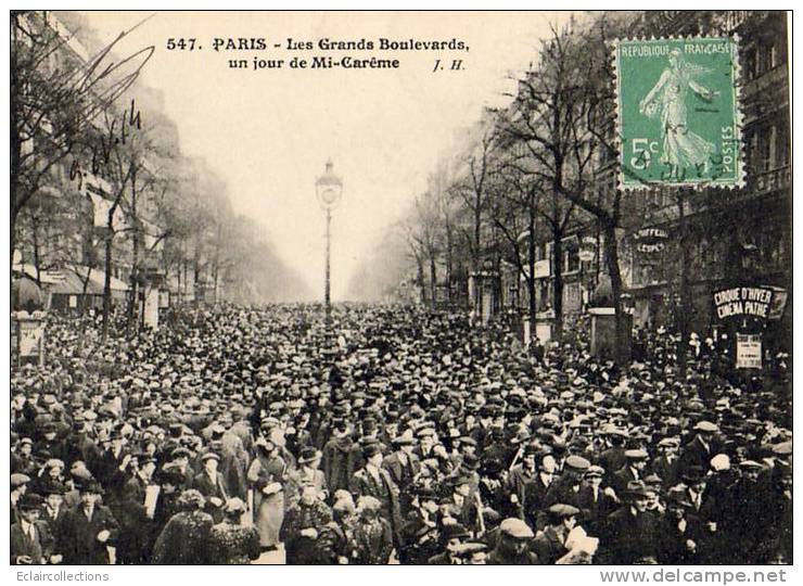 Paris 75  Fêtes De La Mi-Carême  Les Grands Boulevards - Sets And Collections