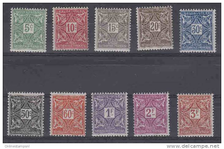 AOF  Yv Nr Timbre Tax 11 - 20 MH/*, Cat Val Maury € 56 - Unused Stamps