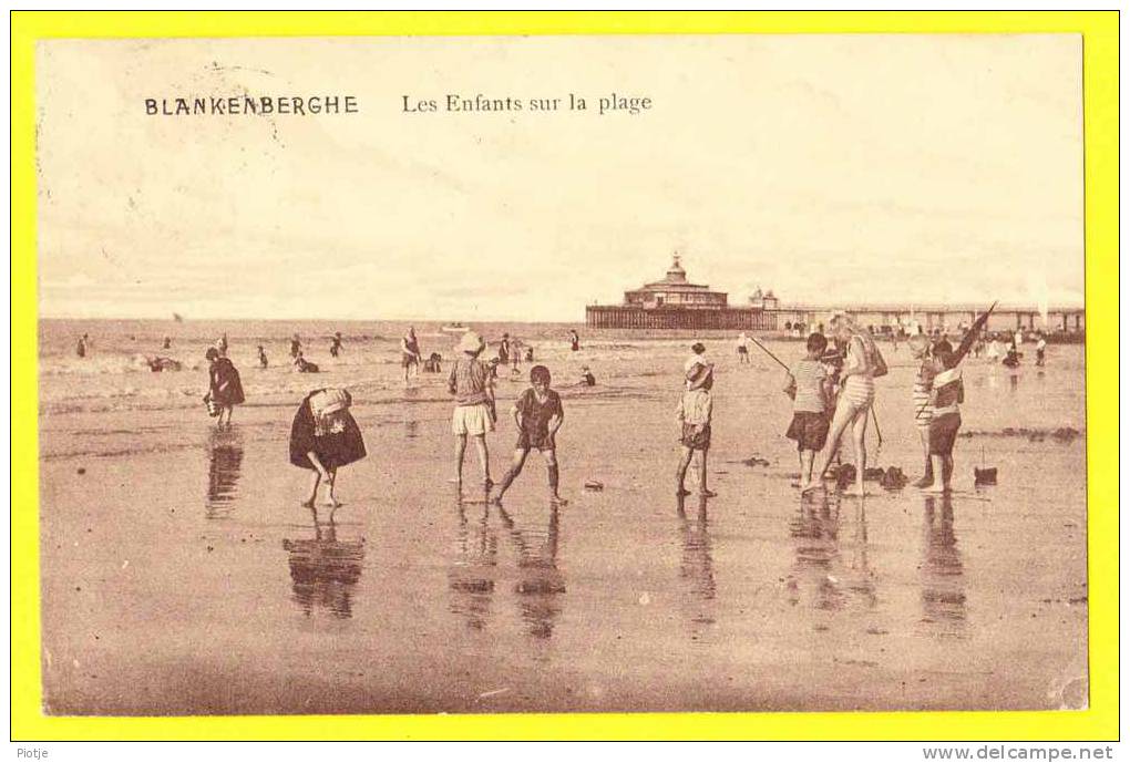 * Blankenberge - Blankenberghe (Kust) * (Joseph Séheers) Les Enfants Sur La Plage, Pier, Beach, Strand, Animée, CPA - Blankenberge