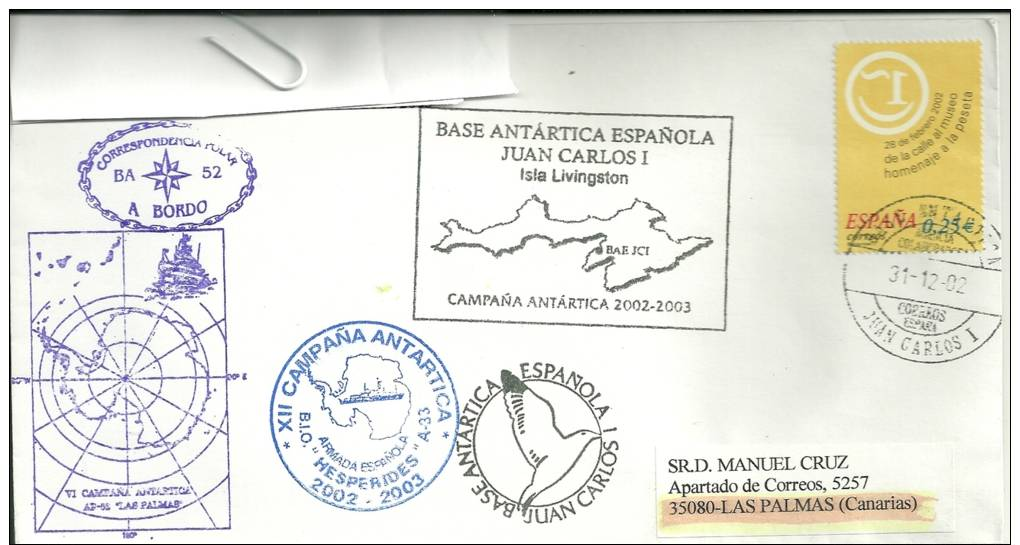 ANTARTIDA - ESPAÑA - BASE ANTARTICA ESPAÑOLA JUAN CARLOS I - CAMPAÑA 2002/2003 - Research Stations