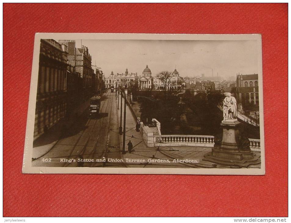 ABERDEEN  - King's Statue And Union Terrace Gardens  -  1919 - Aberdeenshire