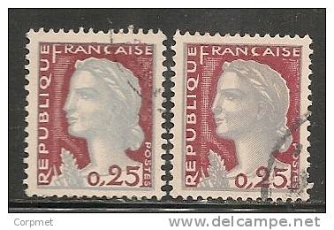 FRANCE - 1960 Type Marianne De Decaris - Yvert # 1263 Tpe I &  II - VF USED - 1960 Marianne Of Decaris