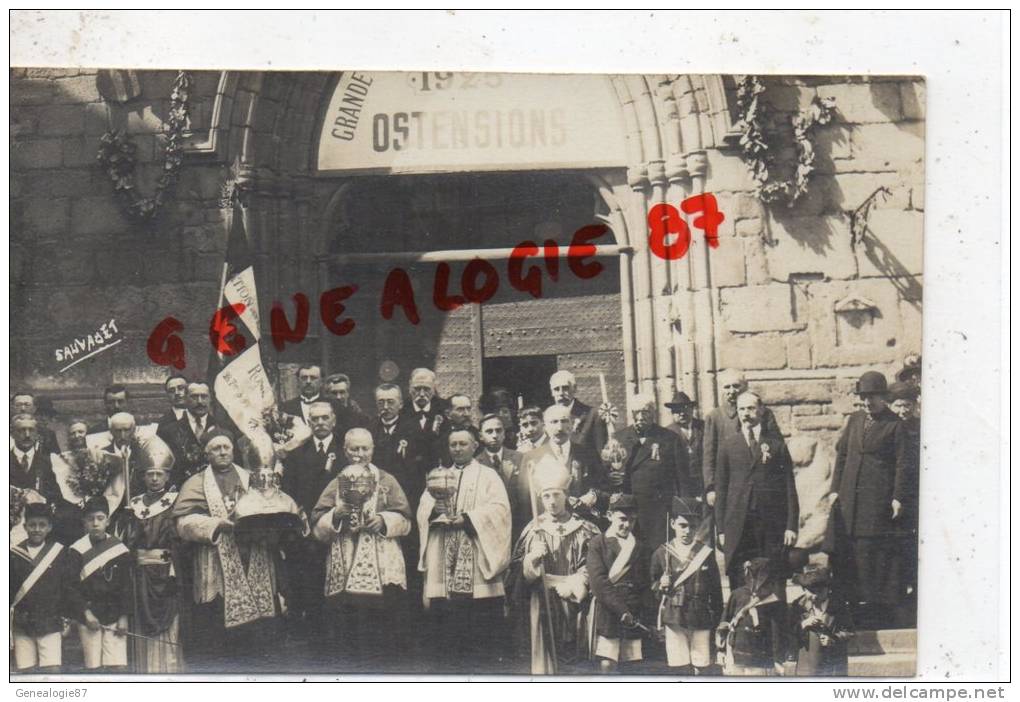 87 - LIMOGES - CARTE PHOTO SAUVADET - OSTENSIONS 1925 - SORTIE DES RELIQUES DE SAINT MARTIAL - Limoges