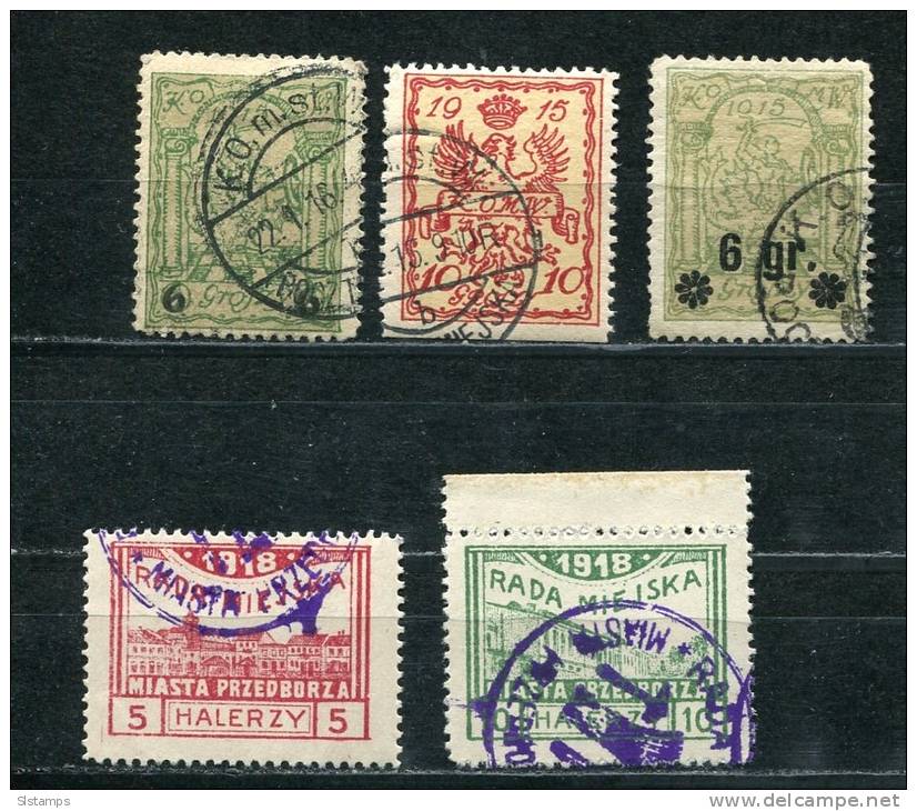 Poland 1915-9 Accumulation Used Overprint - Other & Unclassified