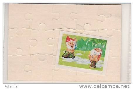 PO6689B# PUZZLE KINDER FERRERO 1991 - NANI AL BAGNO ESTERNO CON CARTINA - Puzzles