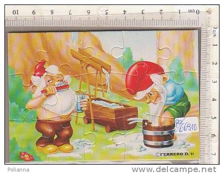 PO6691B# PUZZLE KINDER FERRERO 1991 - NANI AL BAGNO ESTERNO CON CARTINA - Puzzles