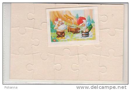 PO6691B# PUZZLE KINDER FERRERO 1991 - NANI AL BAGNO ESTERNO CON CARTINA - Puzzles