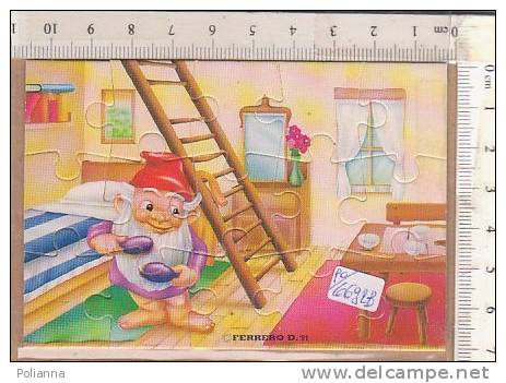 PO6692B# PUZZLE KINDER FERRERO 1991 - NANI AL BAGNO INTERNO CON CARTINA - Puzzles