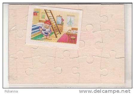 PO6692B# PUZZLE KINDER FERRERO 1991 - NANI AL BAGNO INTERNO CON CARTINA - Puzzles