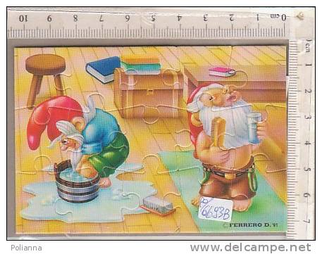 PO6693B# PUZZLE KINDER FERRERO 1991 - NANI AL BAGNO INTERNO CON CARTINA - Puzzles