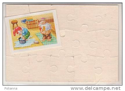 PO6693B# PUZZLE KINDER FERRERO 1991 - NANI AL BAGNO INTERNO CON CARTINA - Puzzles
