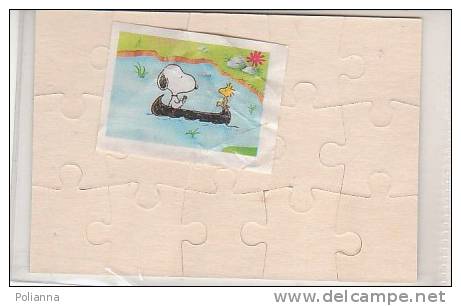 PO6698B# PUZZLE KINDER FERRERO 1993 - PEANUTS - SNOOPY CON CARTINA - Puzzles