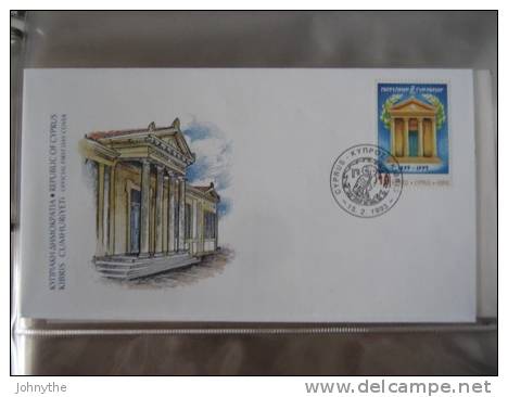 Cyprus 1993 Centenary Of The Pancyprian Gymnasium FDC - Cartas