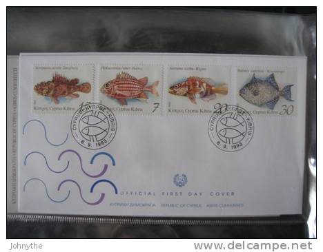 Cyprus 1993 Fishes Of Cyprus FDC - Lettres & Documents