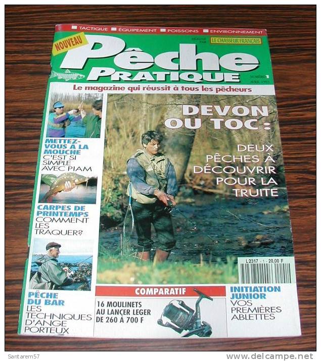 Revue Magasine MAGAZINE Pêche Pratique N° 1 Avril 1993 Devon Ou Toc à Découvrir Pour La Truite .... - Jagen En Vissen