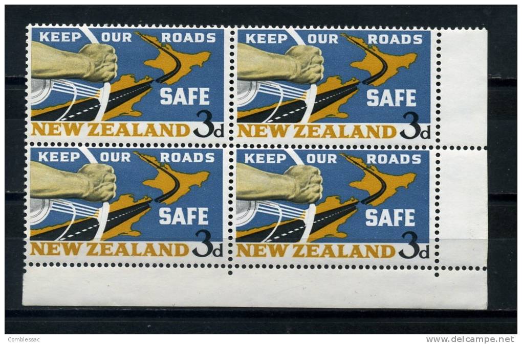 NEW  ZEALAND   1964     Road  Safety  Campaign    Block  Of  4    MNH - Nuevos
