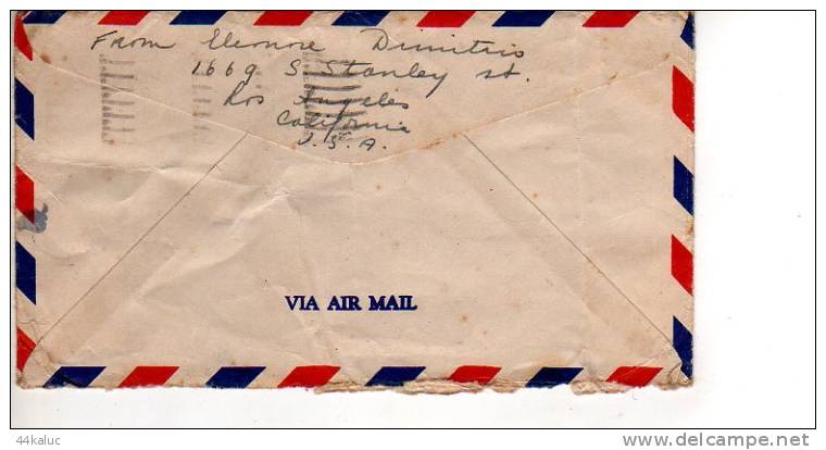 Enveloppe Partie De LOS ANGELES Californie En 1945 Pour La France (scan Recto Et Verso) - Postal History