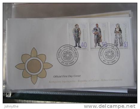 Cyprus 1994 8th Definitive Issue For Cypriot Costumes FDC - Lettres & Documents