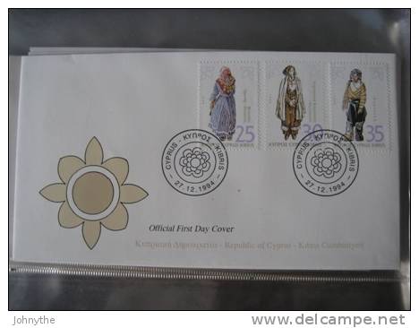 Cyprus 1994 8th Definitive Issue For Cypriot Costumes FDC - Lettres & Documents