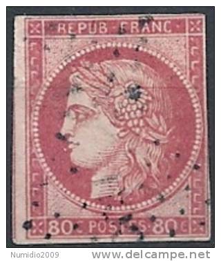 1870-71 FRANCIA USATO CERERE BORDEAUX 80 CENT - FR630 - Ceres