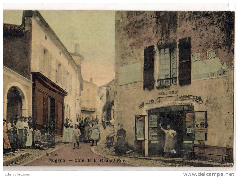 Mugron       40    Bureau De L'Octroi   Grande Rue  Carte Toilée , (décollée Mais Bon état Général Voir Scan) - Other & Unclassified