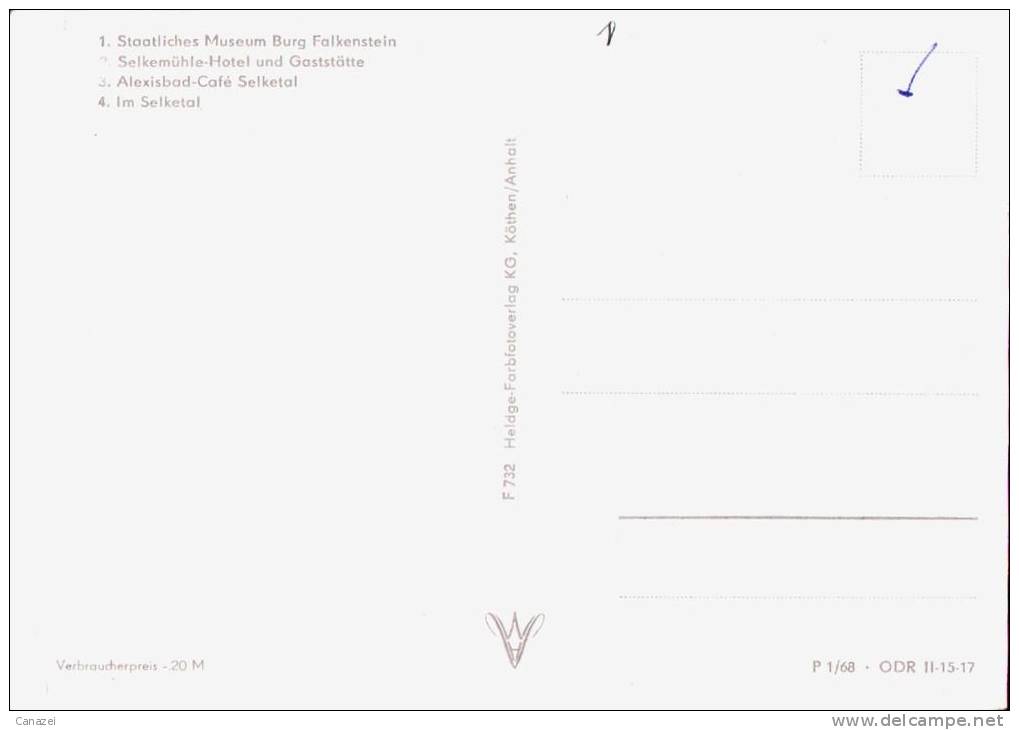 AK Selketal, Alexisbad-Cafe, Burg Falkenstein, Ung, 1968 - Harzgerode
