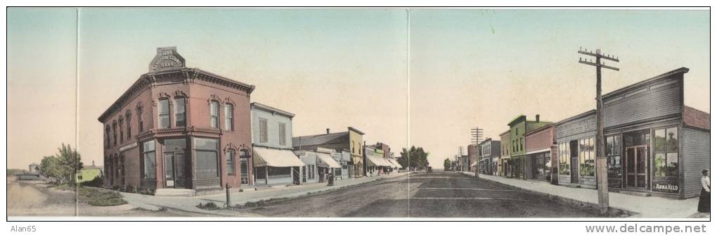 Woonsocket SD South Dakota, Panoramic View Street Scene, Billiards Pool Hall, Store C1900s/10s Vintage Postcard - Other & Unclassified