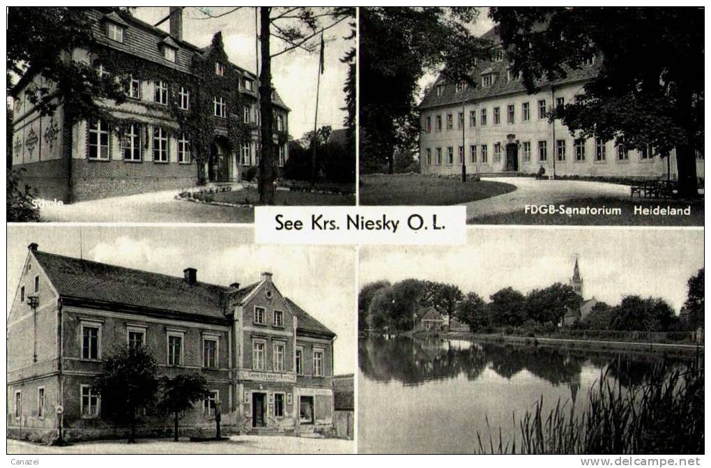 AK See/Kr. Niesky, FDGB-Sanatorium Heideland, Gel, 1959 - Niesky