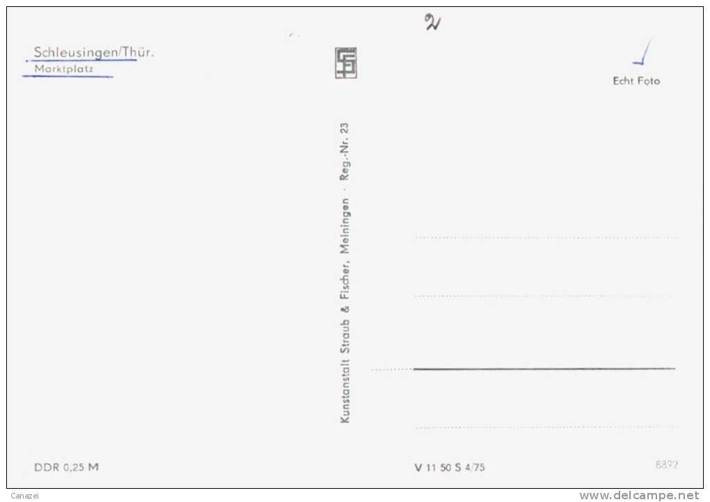 AK Schleusingen, Marktplatz, Ung, 1975 - Schleusingen