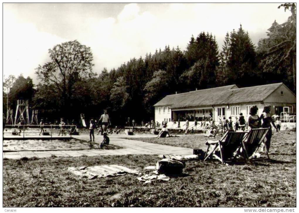 AK Schleusingen, Schwimmbad, Ung, 1977 - Schleusingen