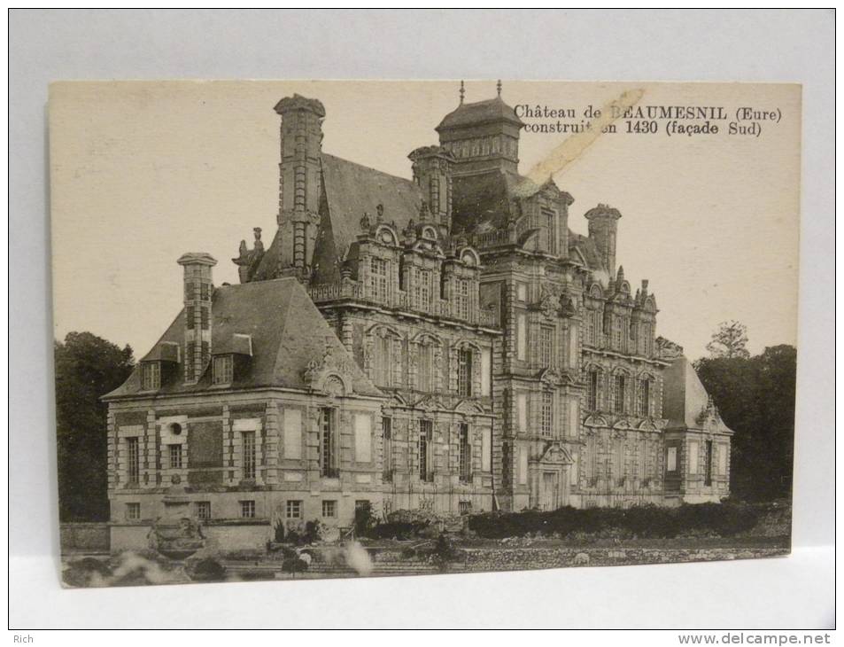 CPA 27 Eure - Château De Beaumesnil - Construit En 1430 (façade Sud) - Beaumesnil