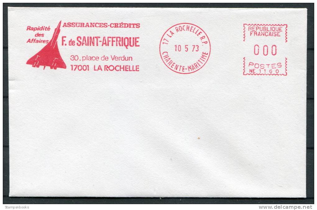 France 1973 La Rochelle Concorde Cover - Concorde