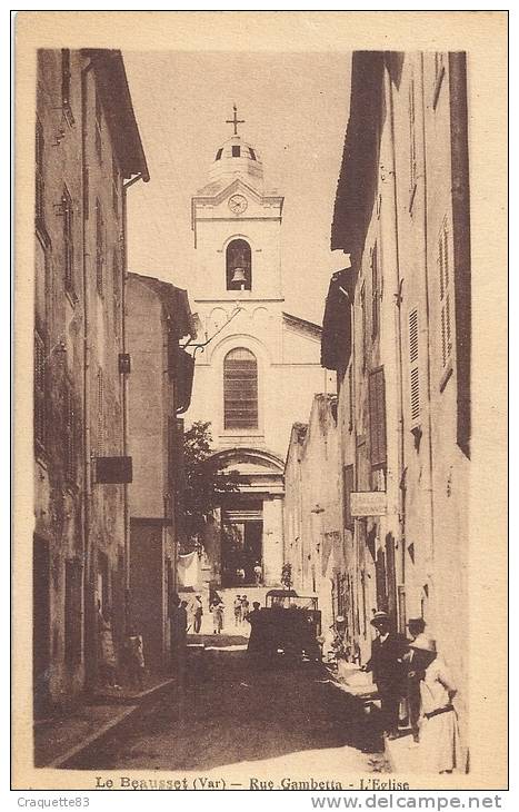 LE BEAUSSET  - RUE GAMBETTA-L'EGLISE   Belle  Carte Animée! - Le Beausset