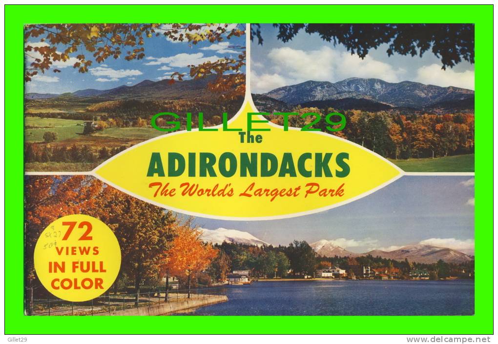 LIVRES - BOOK, THE ADIRONDACKS, NEW YORK STATE - WORLD'S LARGEST PARK - 72 VIEWS - 28 PAGES - - Noord-Amerika