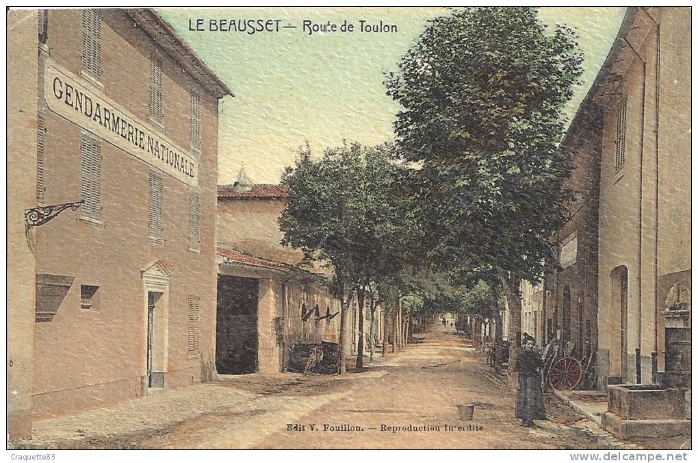 LE BEAUSSET  -ROUTE DE  TOULON- GENDARMERIE -  Belle  Carte Animée! - Le Beausset