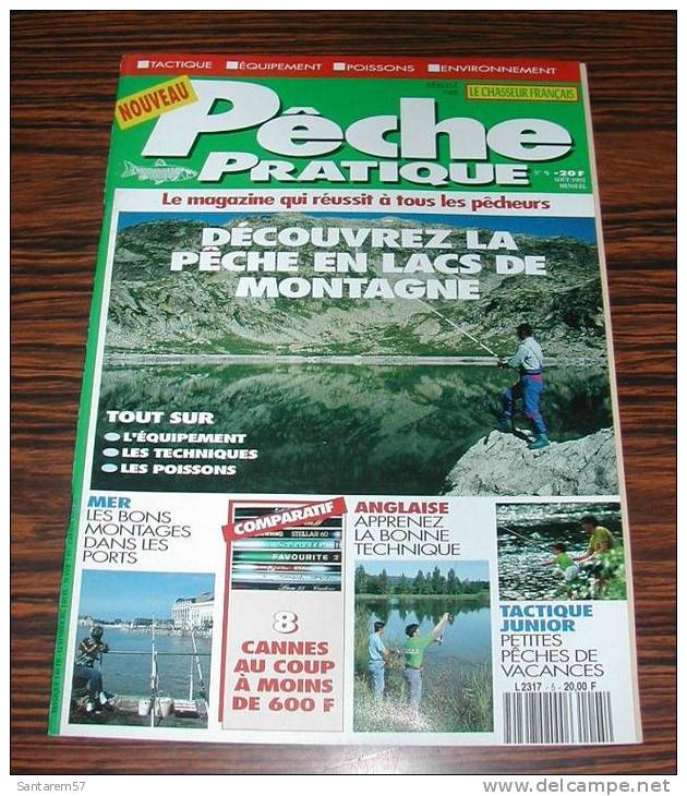 Revue Magasine MAGAZINE Pêche Pratique N° 5 Août 1993 Découvrez La Pêche En Lacs De Montagne .... - Chasse & Pêche