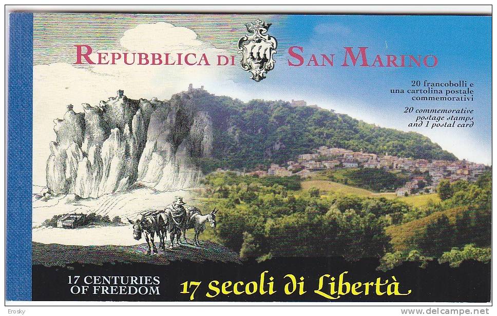 E819 - SAN MARINO SAINT MARIN CARNET PRESTIGE SASSONE N°5 ** 1700° DE SAINT MARIN - Carnets