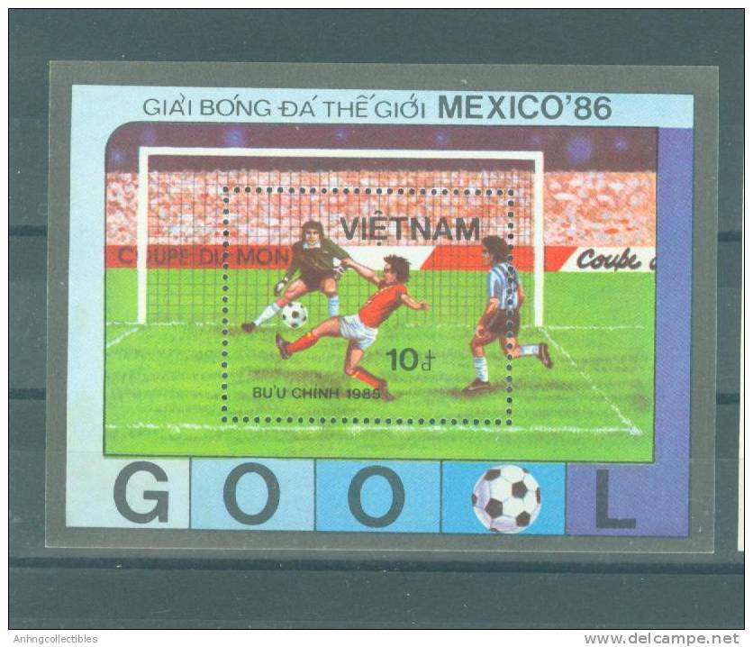 Vietnam: Football In Mexico 1986 - S/S Sheet - Mint NH - 1986 – Messico